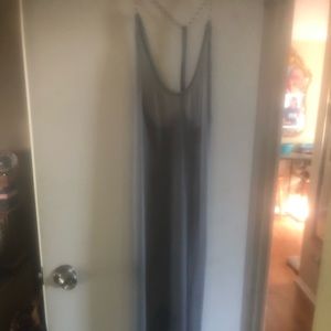 Designer Sheer floor length dress with chain straps